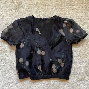 Madewell puff sleeve wrap blouse NWOT